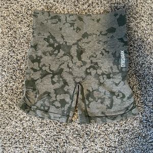 GYMSHARK green camo shorts